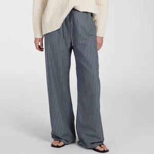 MASON SLATE STRIPE DRAWSTRING PANT